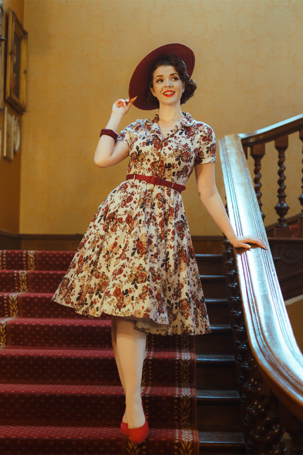 Autumn Rose Swing Dress